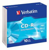 Диск CD-R 700MB VERBATIM, 52X EXTRA PROTECTION (10шт) (43415) Slim Case купить по самой низкой цене