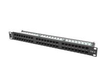 Patch Panel 19', 1U, 48port, CAT.6, UTP LANBERG (PPU6-1048-B) black купить по самой низкой цене