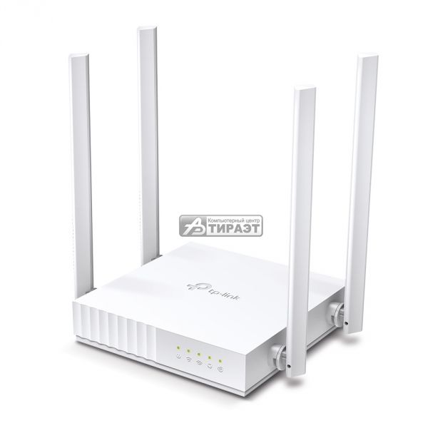Маршрутизатор TP-LINK AC750 (Archer C24) 4 внешн. антены, 4p Lan + 1p Wan, 5/2.4ГГц 433/300Мбит/с купить по самой низкой цене