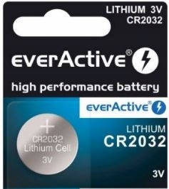 Элемент питания EverActive CR2032 3V, 225мАч, литиевая, 1шт. купить по самой низкой цене