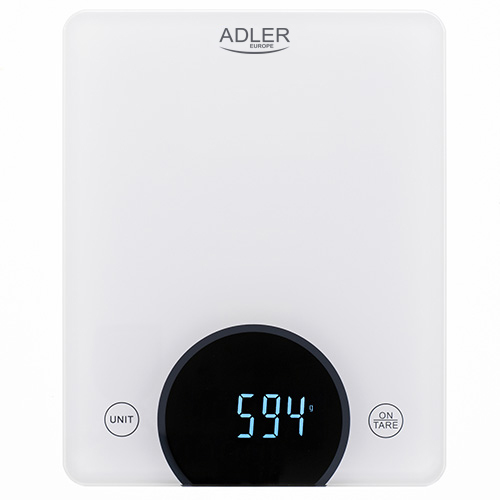Весы кухонные Adler AD 3173w  (электрон, до 10/0.001кг., стекл.платф.) white купить по самой низкой цене