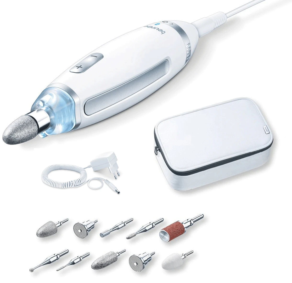 Набор маникюрный Beurer MP 62 (7.5Вт, 10 насадок, max 5400 об/мин, питание: сеть, подсветка) купить по самой низкой цене