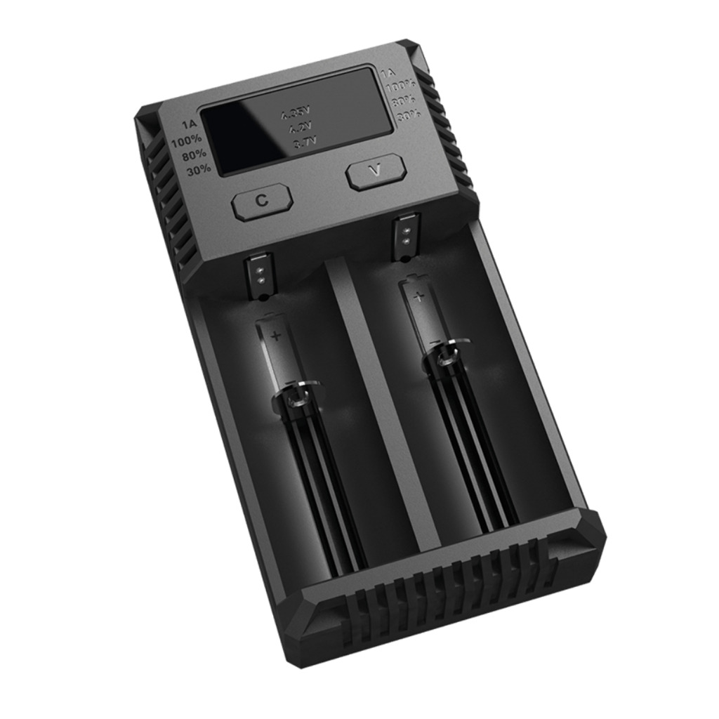 Зарядное устройство NITECORE NEW i2 для 2 ак. AA/AAA, Ni-Cd, Ni-MH, Li-ion, IMR, LiFePO4, LED-дисплей купить по самой низкой цене