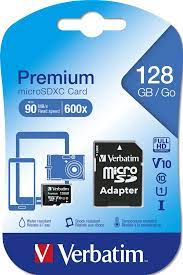 microSDXC CARD 128Gb Verbatim Premium (44085) V10, Cl. 10, U1, Read 90Mb/s + адаптер       EAN  0023942440857 купить по самой низкой цене
