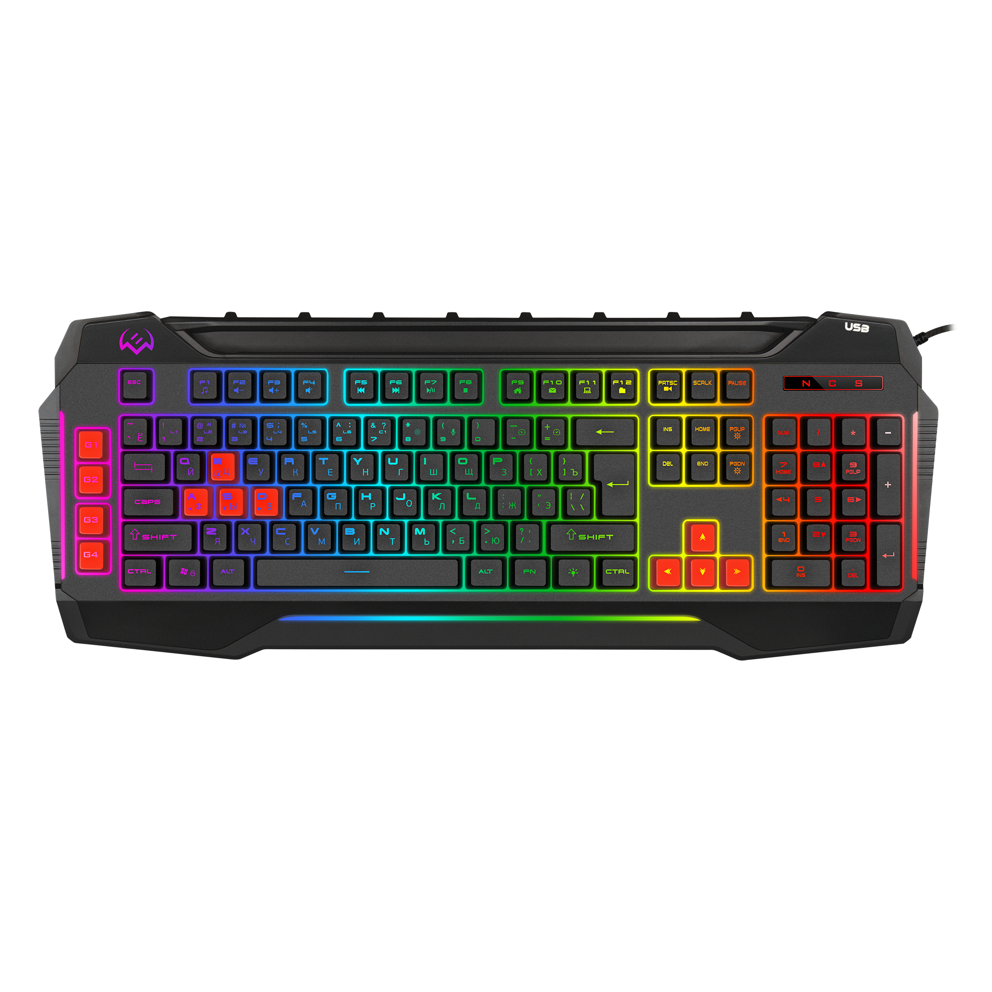 KEYBOARD SVEN KB-G8800 игровая, USB, black, RGB подсветка с регулир.  яркости, 1p*USB, доп. клав. G1-G4, WASD 83170 - Клавиатуры купить в  магазине Тираэт в Тирасполе, Бендерах, Рыбнице, Дубоссарах