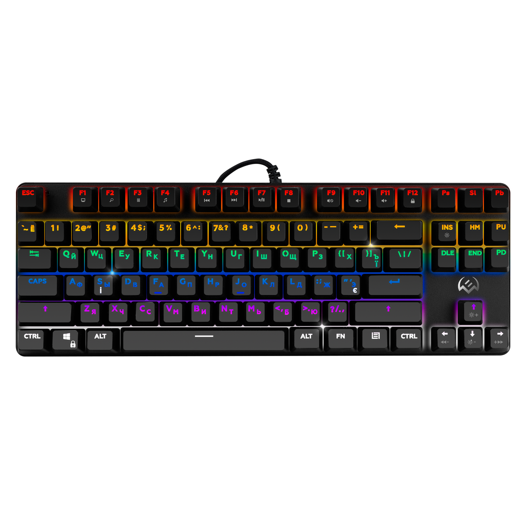 Клавиатура SVEN KB-G9150 игровая, USB, black, RGB подсветка с регулир. яркости, металлическая панель купить по самой низкой цене