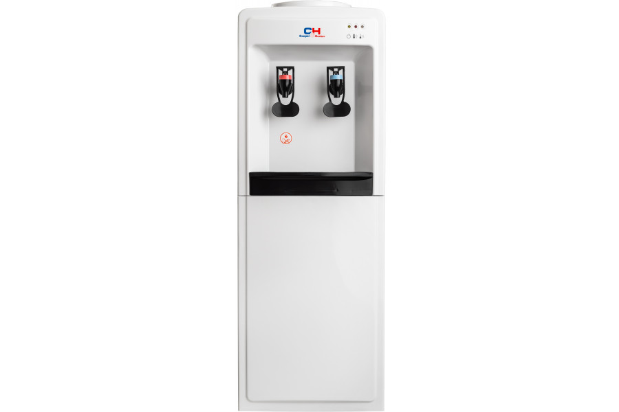 Кулер для воды напольный С&H (CH-V128Fb)  white/black только нагрев, управл. - нажим стаканом купить по самой низкой цене