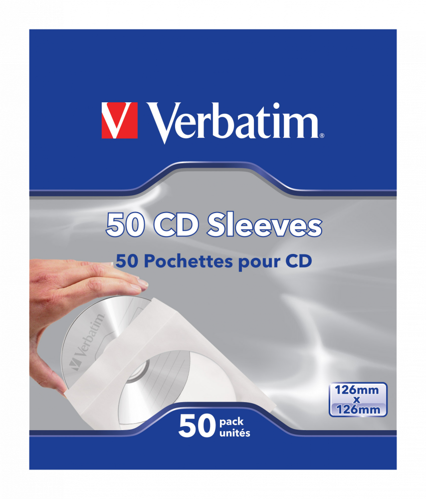 Конверт бумажный для CD/DVD на 1 диск Verbatim (49992)     (50шт/уп.) купить по самой низкой цене