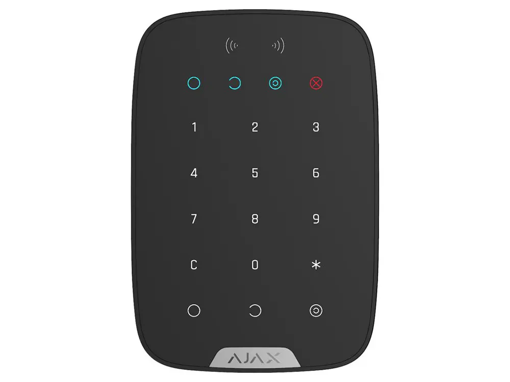 Беспроводная клавиатура с поддерж. бесконтактн. карт и брелоков Ajax Keypad Plus (8EU) black купить по самой низкой цене