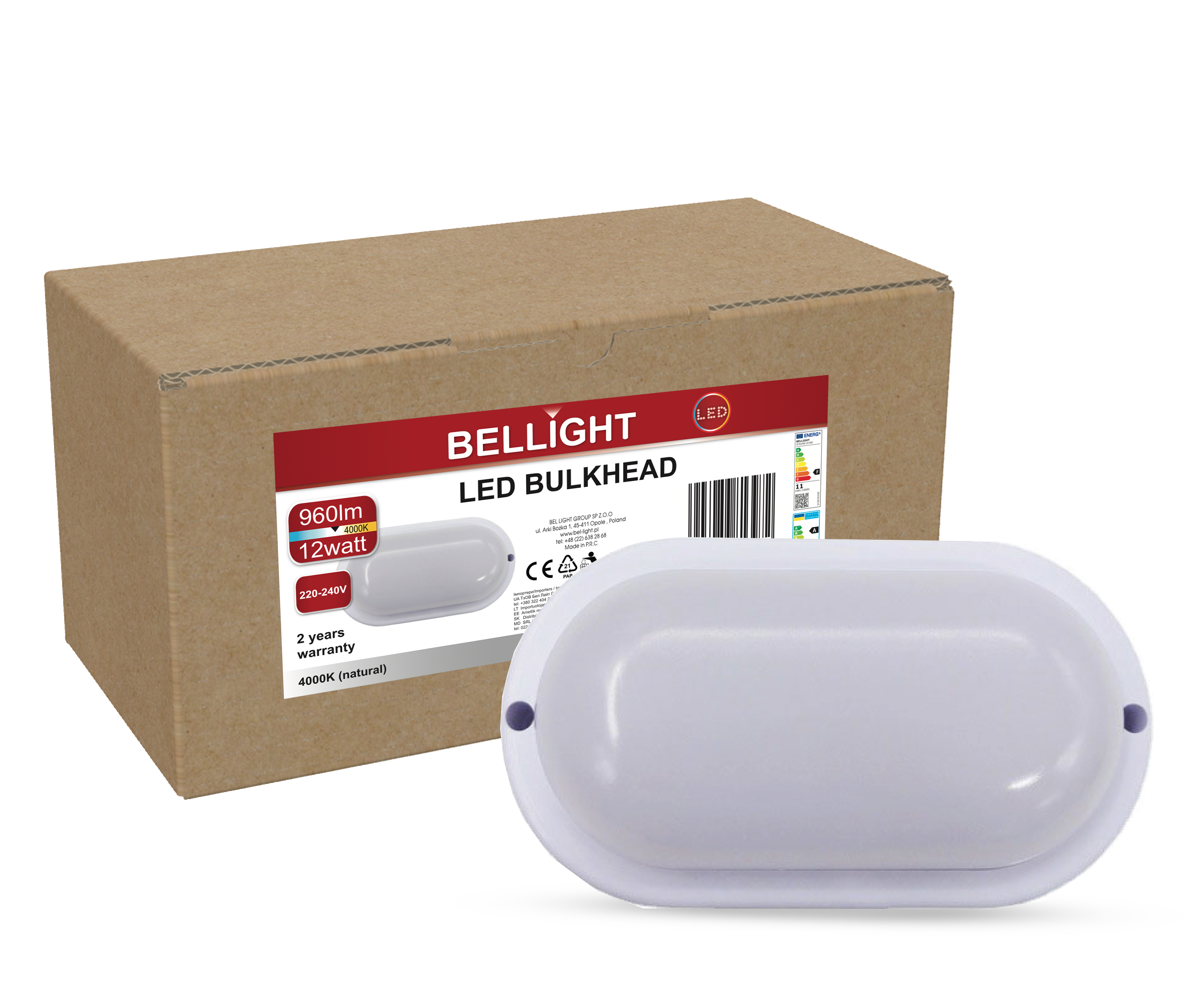 Светильник светодиодный BELLIGHT Led Fixture 220V-240V 12W 4000K 173x84,5x38 mm купить по самой низкой цене