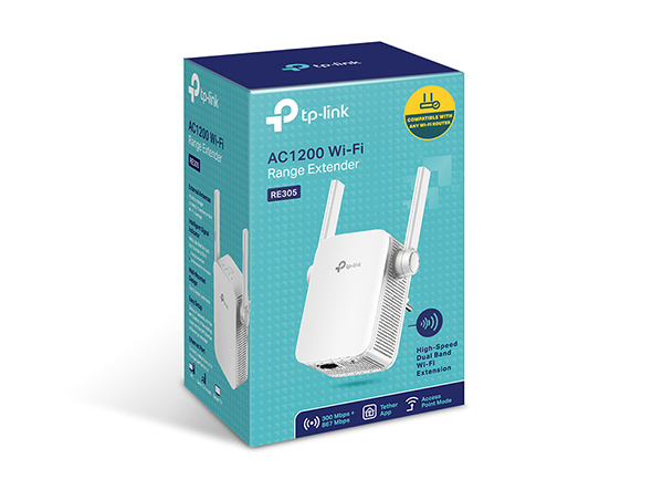 Усилитель Wi-Fi сигнала AC1200 (репитор) TP-LINK (RE305) b/g/n/ac, 2.4/5GHz, 300/867Мбитс поддерж. OneMesh купить по самой низкой цене