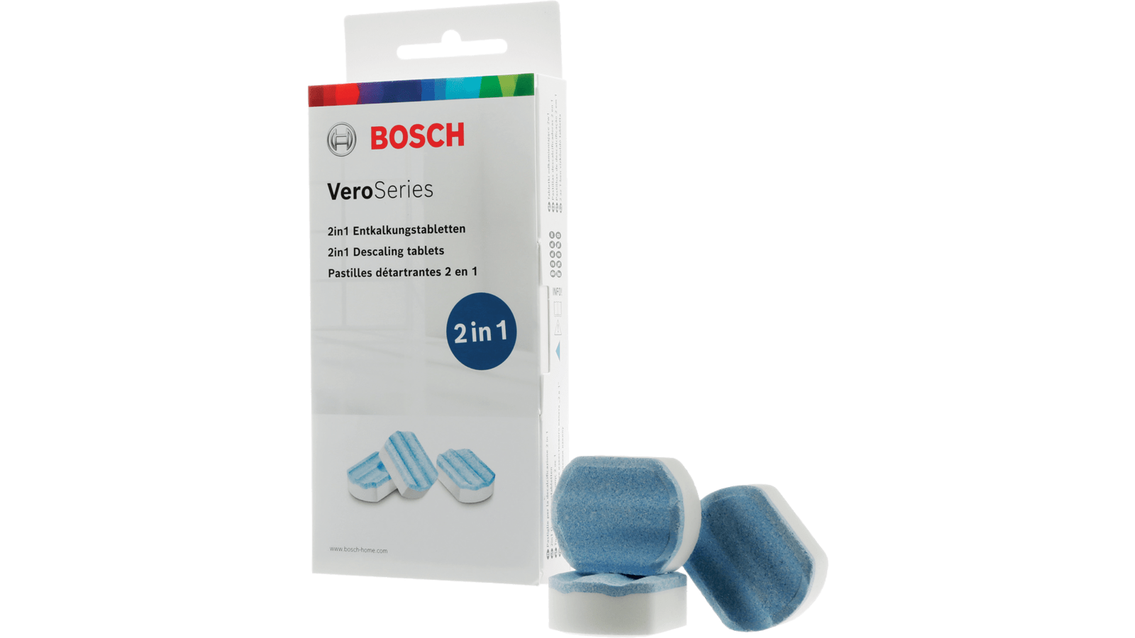 Средство для чистки кофемашин от накипи Bosch (TCZ8002A) 2 in 1; VeroSeries, 3шт/уп купить по самой низкой цене