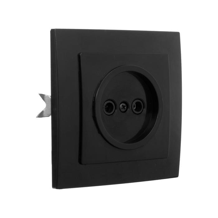 Розетка  электрическая без заземления внутренняя RS 16-131-Ч (пластик)  (БелТИЗ) купить по самой низкой цене