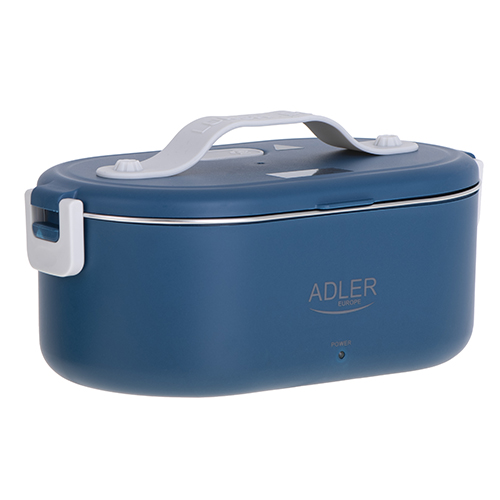 Ланч-бокс электрический Adler (AD 4505b) Blue, с подогревом до 50°C, 0.8л, 48Вт, из нержавеющей стали купить по самой низкой цене
