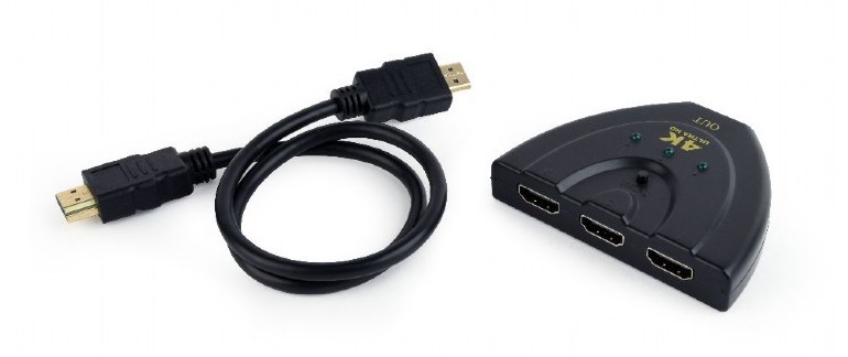 Переключатель HDMI сигналов DSW-HDMI-35 (вход 3xHDMI, выход 1xHDMI, кабель 0.5m, 4K) купить по самой низкой цене