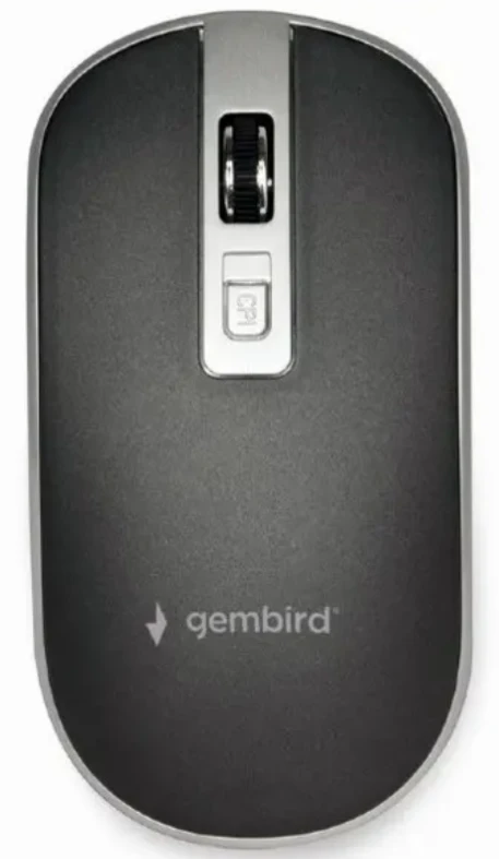 Мышь Gembird MUSW-4B-06-BS, wireless 2.4GHz, 3+1кн., 800/1200/1600dpi, black/silver купить по самой низкой цене