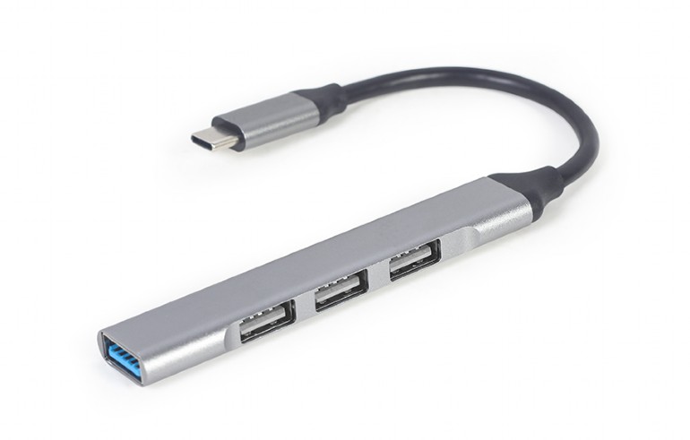 HUB 4-х порт-й USB Gembird (UHB-CM-U3P1U2P3-03) USB 3.1 Type-C ->  3*USB 2.0 + 1*USB 3.1 Type-A, 12см SILVER купить по самой низкой цене