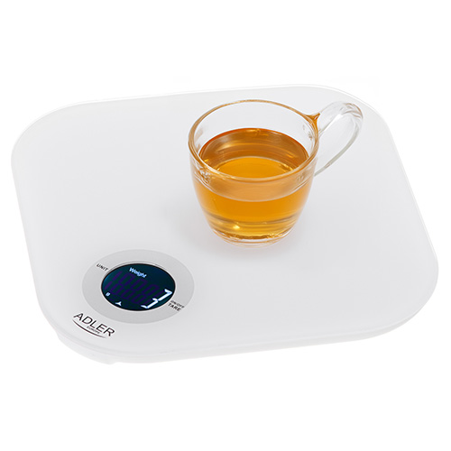 Весы кухонные Adler AD 3180 (электрон, до 10/0.001кг., стекл.платф., ЖК-дисплей) white купить по самой низкой цене