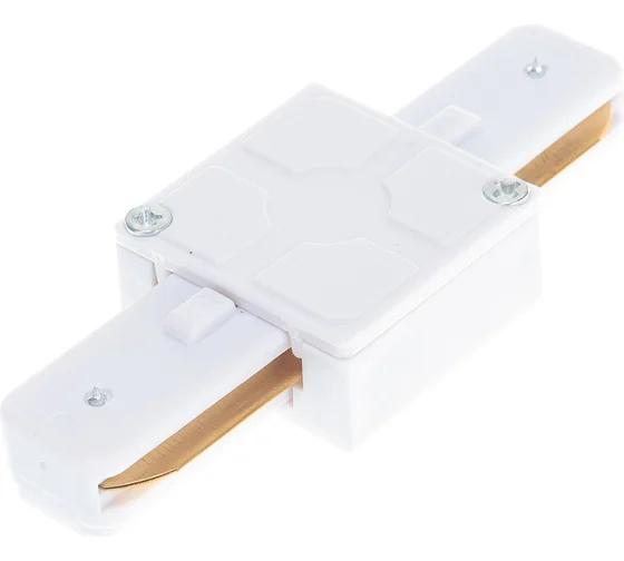 Коннектор GAUSS (TR106)  для соединения встраиваемых трековых шинопроводов жесткий, цвет белый, I-образный купить по самой низкой цене