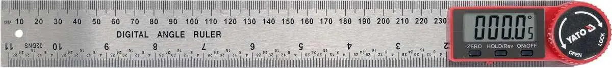 Угломер электронный YATO (YT-71004) 300mm., диапазон 0-360°, разрешение 0,05° купить по самой низкой цене