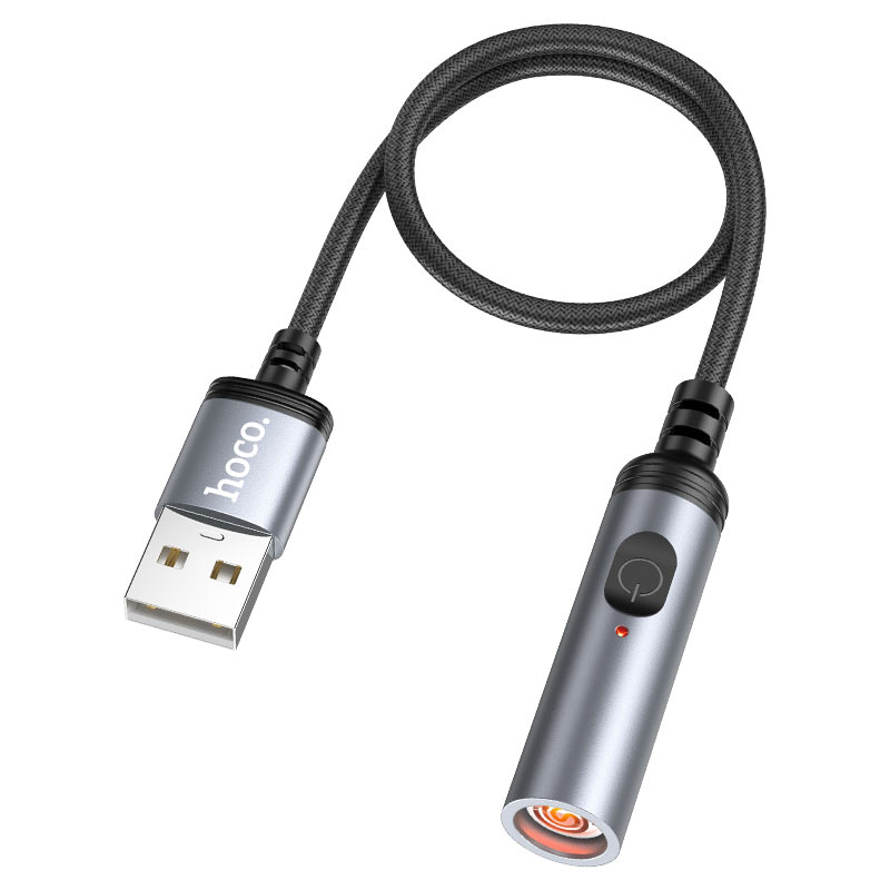 Портативный прикуриватель зажигалка Hoco UA30 USB (Black) купить по самой низкой цене