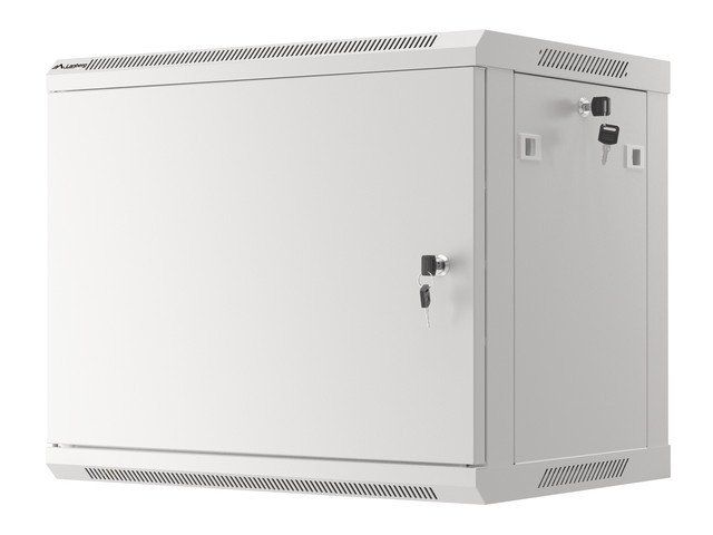 Шкаф настен.коммутацион. LANBERG WF01-6409-00S  19", 9U 600x450x512.35mm, black, металлическая дверь купить по самой низкой цене