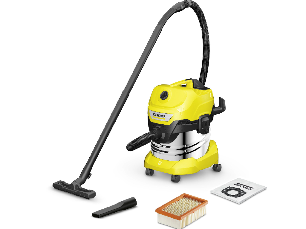 Пылесос Karcher WD 4 V-20/5/22 (1.628-209.0) питание от сети, уборка сухая/влажная, фильтр-мешок Уценка! купить по самой низкой цене