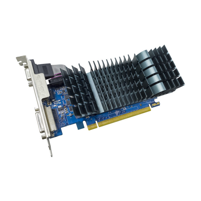 Видеокарта PCI-E 2.0 2Gb GDDR5 ASUSGeForce GT710 EVO 2G (GT710-SL-2GD5-BRK-EVO) 64b, D-Sub/DVI, Low Profile купить по самой низкой цене