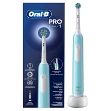 Щетка зубная электрич.Oral-B Pro 1 Caribbean Blue Cross Action (питание аккум.) Код EAN: 8001090916464 купить по самой низкой цене