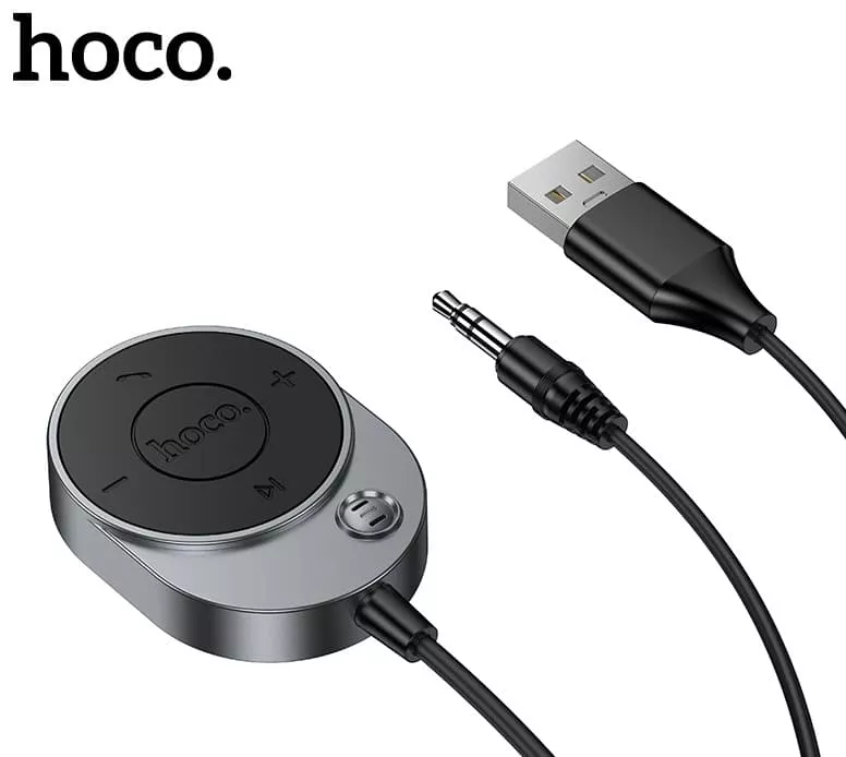 Ресивер Bluetooth аудио Hoco E150 Path AUX BT5.4 (Metal gray) купить по самой низкой цене